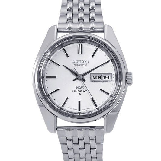 SEIKO King Seiko Hi-Beat Day-Date W37mm Stainless Steel Silver Dial5626-7000