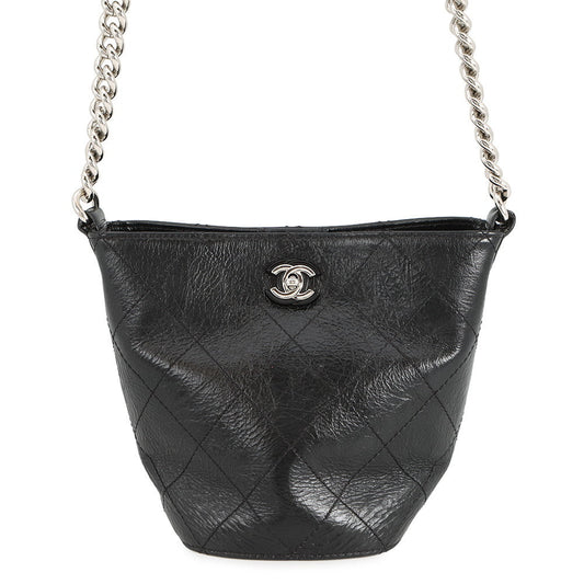 CHANEL Baguette ChainShoulder Bag Black Leather
