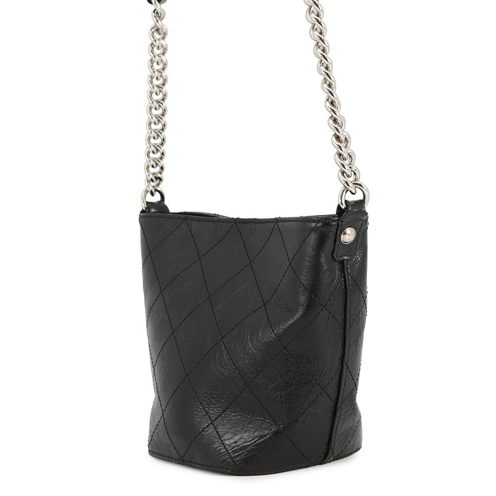 CHANEL Baguette ChainShoulder Bag Black Leather