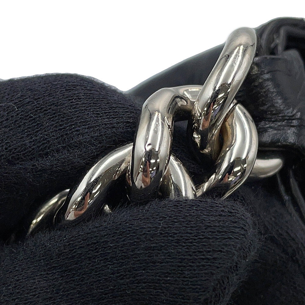 CHANEL Baguette ChainShoulder Bag Black Leather