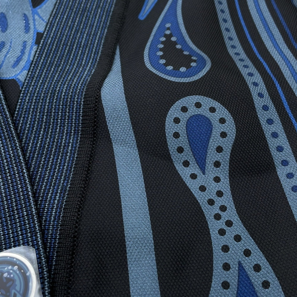 HERMES Twilleline long-sleeved cardigan in Candy Libris print Size 34 Noir Legris Fabric part Silk100% Knit part Wool 97%・Nylon2%・Polyurethane1%