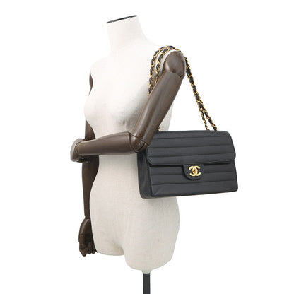 CHANEL Mademoiselle ChainShoulder Bag BlackA05296 Caviar Leather