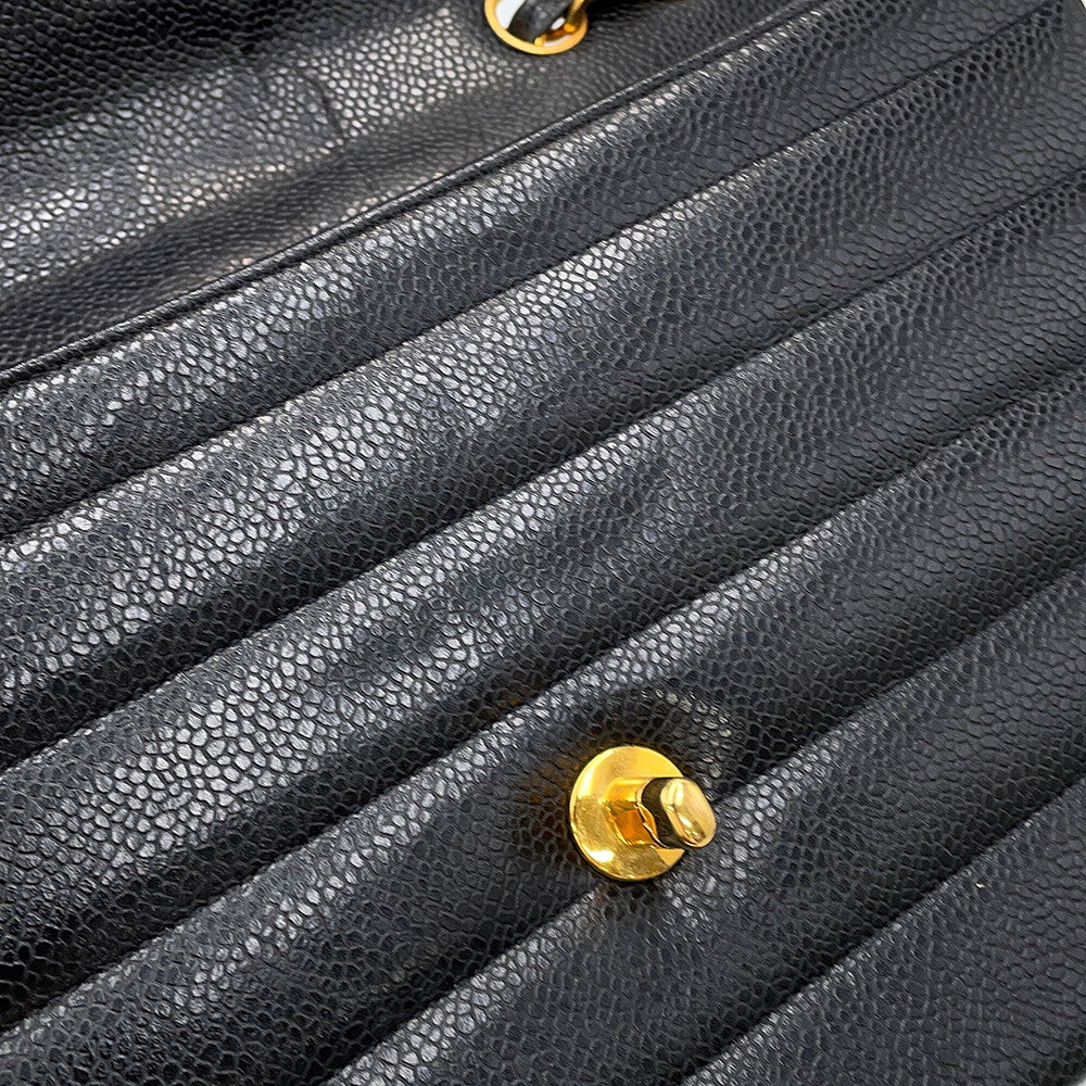 CHANEL Mademoiselle ChainShoulder Bag BlackA05296 Caviar Leather