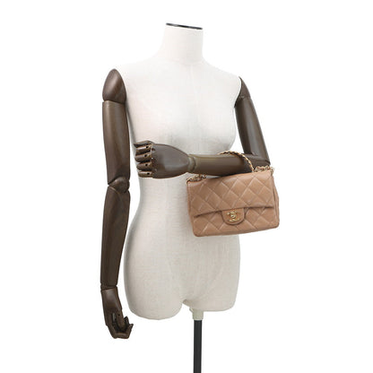 CHANEL Matelasse Top Handle 2-Way Chain Shoulder Bag BeigeAS4023 Shiny Lambskin Size Small