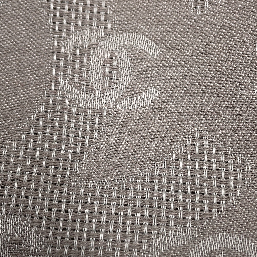 CHANEL CC Logo Stole Greige Silk100%