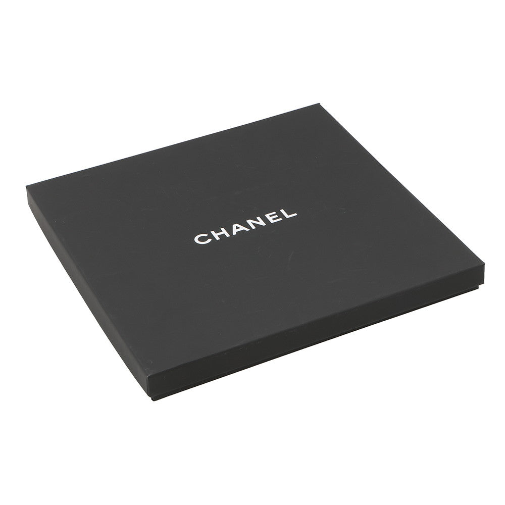 CHANEL CC Logo Stole Greige Silk100%