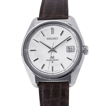 SEIKO Grand Seiko Hi-Beat Date W36mm Stainless Steel Leather Silver Dial6145-8000