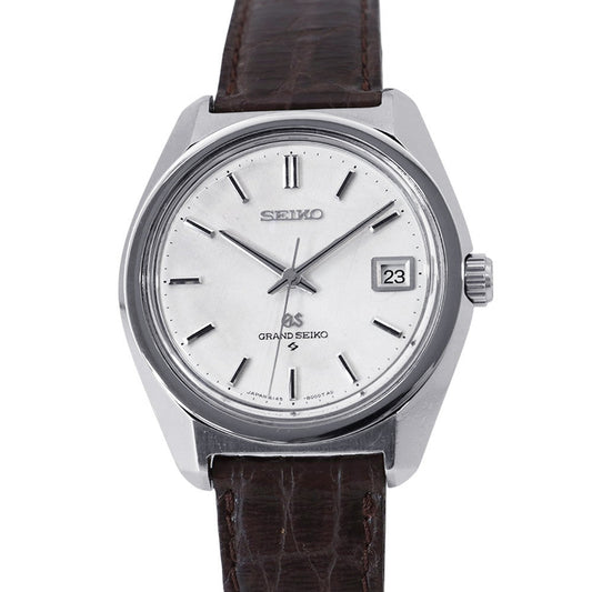 SEIKO Grand Seiko Hi-Beat Date W36mm Stainless Steel Leather Silver Dial6145-8000