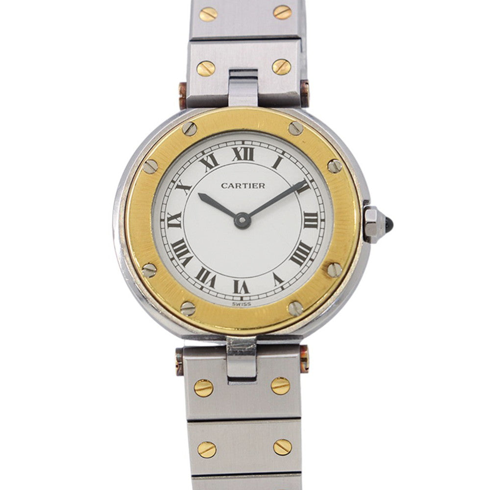 CARTIER Santos Vendôme SM W26.9mm Stainless Steel YG White Dial8191