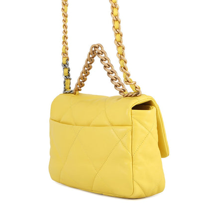 CHANEL 19 ChainShoulder Bag YellowAS1160 Lambskin