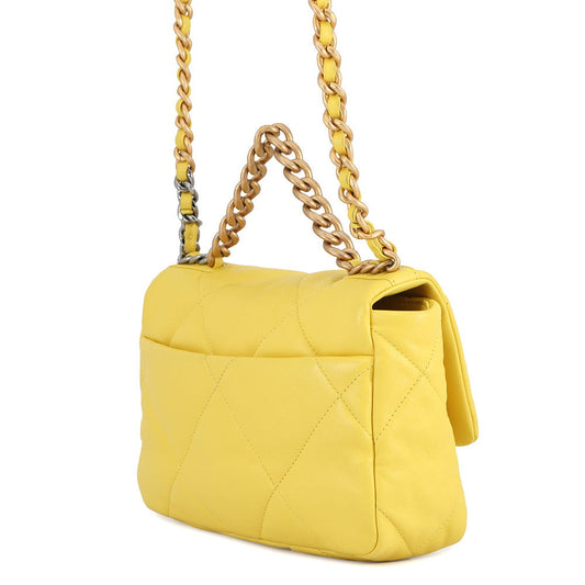 CHANEL 19 ChainShoulder Bag YellowAS1160 Lambskin
