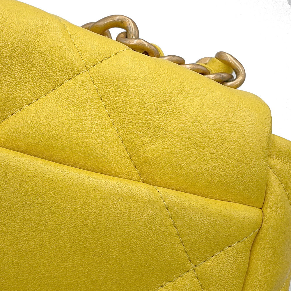 CHANEL 19 ChainShoulder Bag YellowAS1160 Lambskin