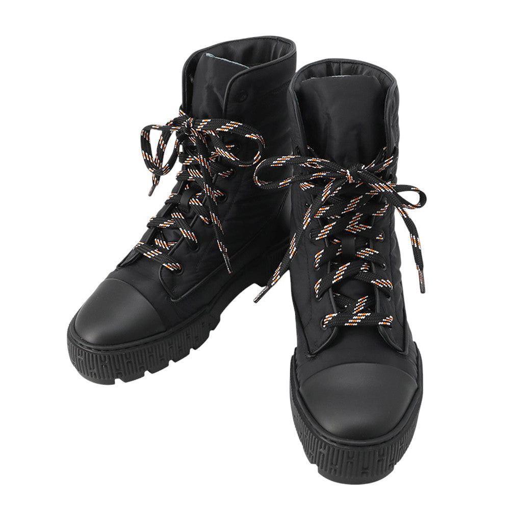 HERMES Short boots《Fresh》 Black Nappa Calf Leather Size 36H