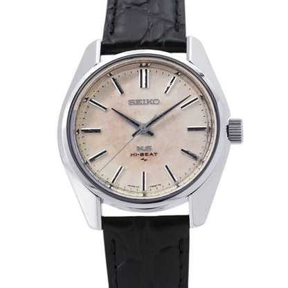 SEIKO King SEIKO W36mm Stainless Steel Leather Silver Dial45-7000