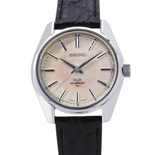 SEIKO King SEIKO W36mm Stainless Steel Leather Silver Dial45-7000