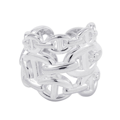 HERMES Chaine d'Ancre Anchene Ring Size GM/48/#8 SV925