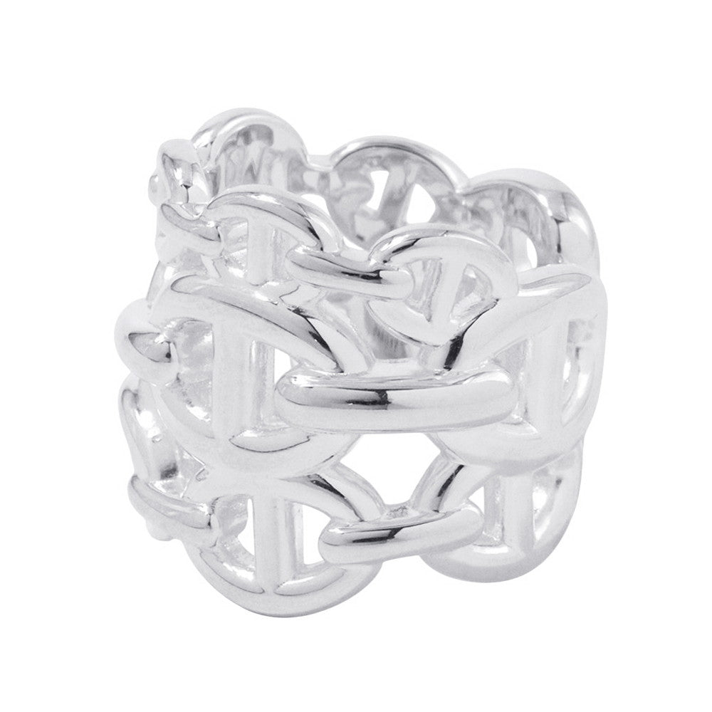 HERMES Chaine d'Ancre Anchene Ring Size GM/48/#8 SV925