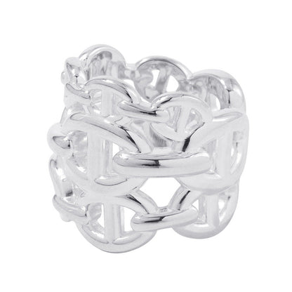 HERMES Chaine d'Ancre Anchene Ring Size GM/48/#8 SV925