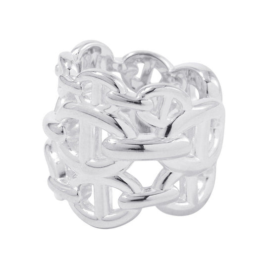 HERMES Chaine d'Ancre Anchene Ring Size GM/48/#8 SV925