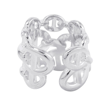 HERMES Chaine d'Ancre Anchene Ring Size GM/48/#8 SV925
