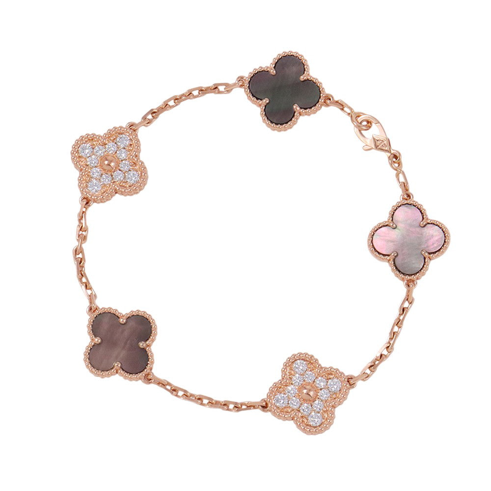 Van Cleef & Arpels Vintage Alhambra Bracelet 5 motifsVCARP2R100 18K Pink Gold