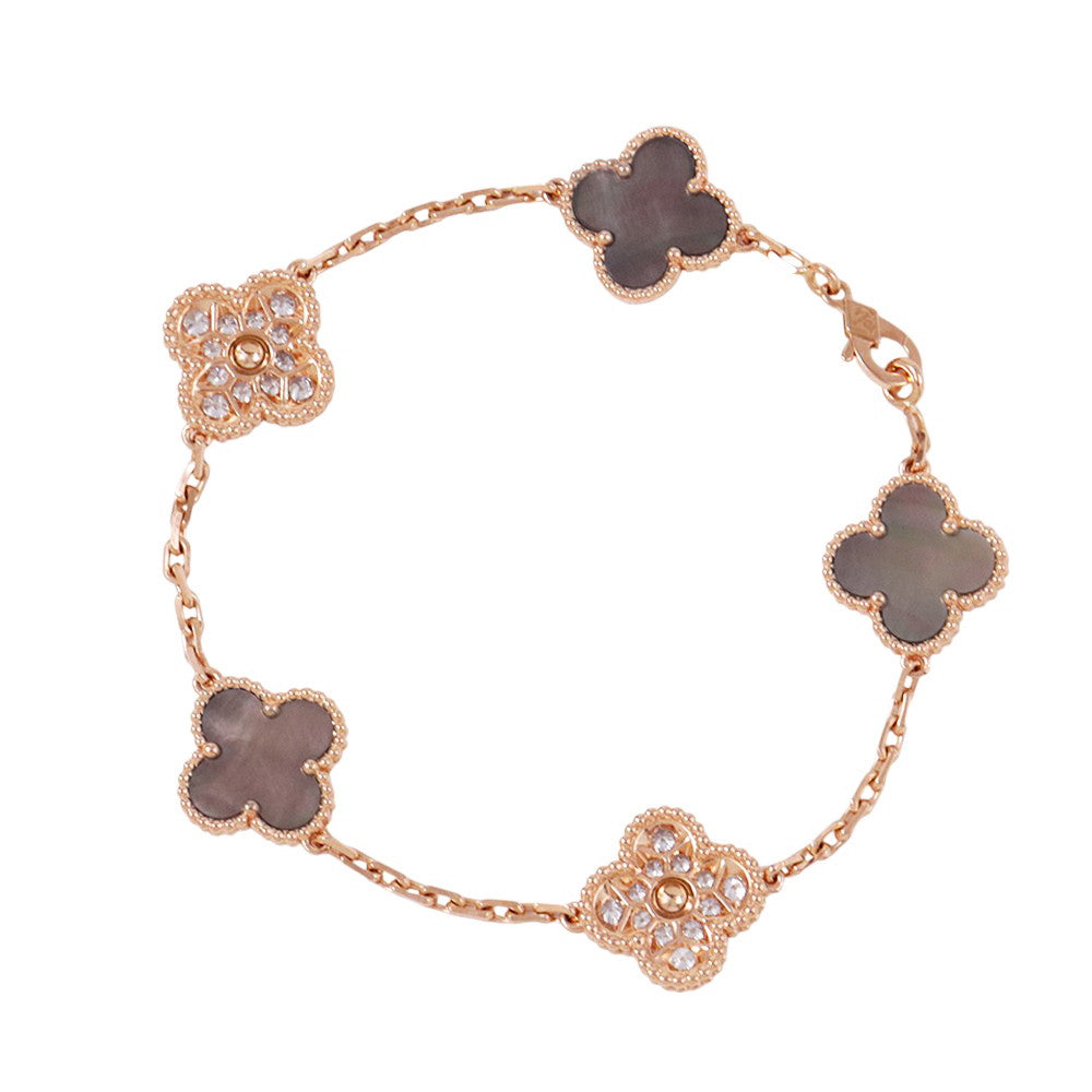 Van Cleef & Arpels Vintage Alhambra Bracelet 5 motifsVCARP2R100 18K Pink Gold