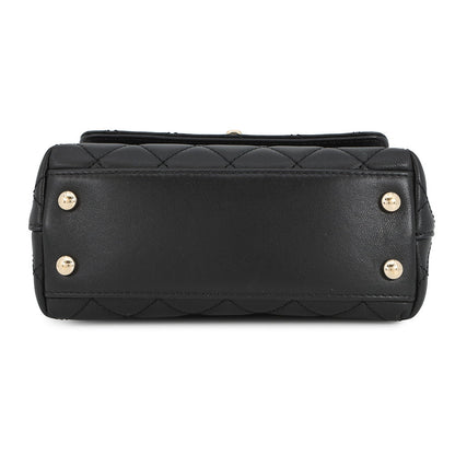 CHANEL Coco Handle 2WAYHandbag BlackAS2215 Leather Size XXS