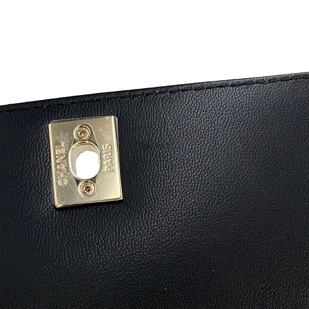 CHANEL Coco Handle 2WAYHandbag BlackAS2215 Leather Size XXS