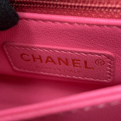 CHANEL Coco Handle 2WAYHandbag BlackAS2215 Leather Size XXS