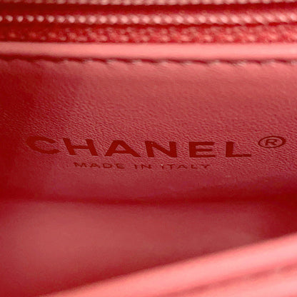 CHANEL Coco Handle 2WAYHandbag CoralPinkAS2215 Caviar Leather Size XXS