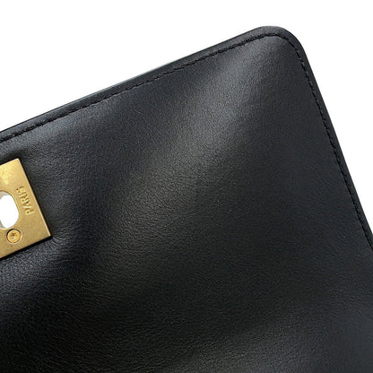 CHANEL Coco handle Dark Gray/BlackA92990 Lambskin beads Size Small