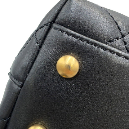 CHANEL Coco handle Dark Gray/BlackA92990 Lambskin beads Size Small