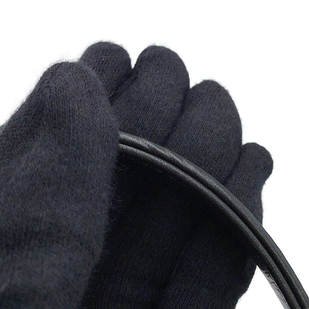 CHANEL Coco handle Dark Gray/BlackA92990 Lambskin beads Size Small