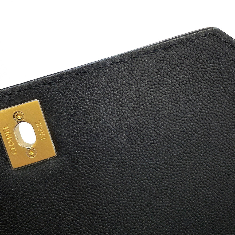 CHANEL Matelasse Classic Chain Wallet BlackA91576 Caviar Leather