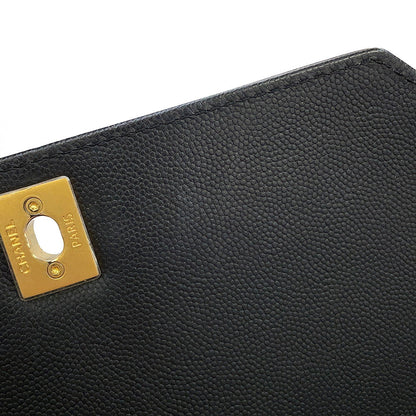 CHANEL Matelasse Classic Chain Wallet BlackA91576 Caviar Leather
