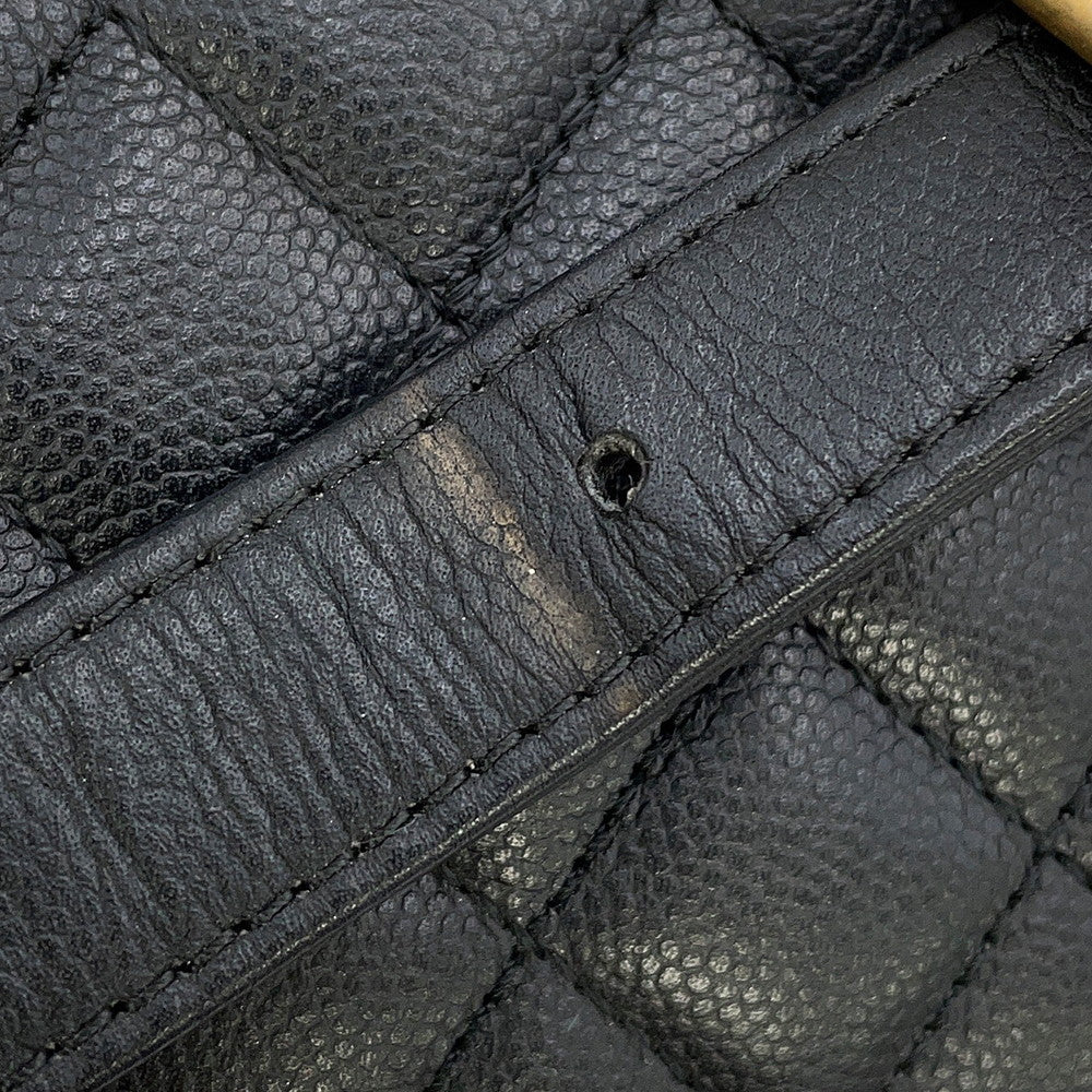 CHANEL Matelasse Classic Chain Wallet BlackA91576 Caviar Leather