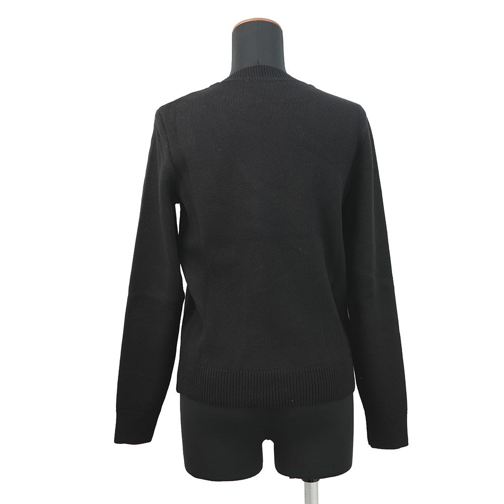 CELINE logo boat neck sweater Size XS Black / Off-whiteRY06J0U62.38OW Wool 53% Cashmere47%