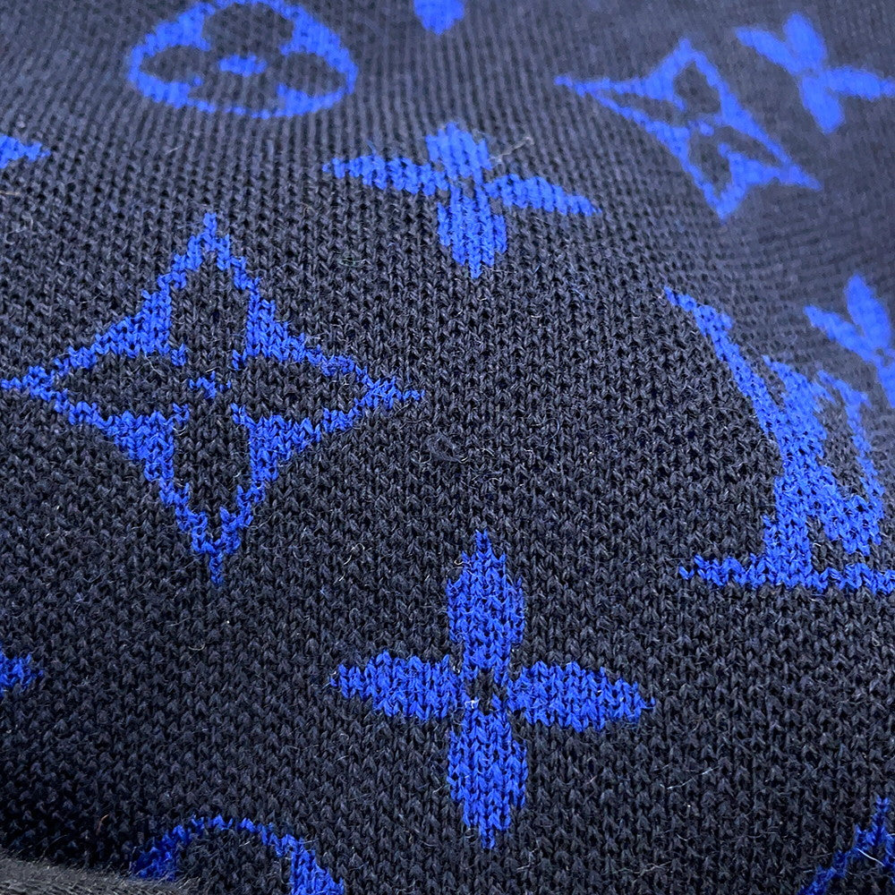 LOUIS VUITTON Monogram Jacket Size S Navy1ABJ5Y Wool 100%