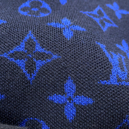 LOUIS VUITTON Monogram Jacket Size S Navy1ABJ5Y Wool 100%