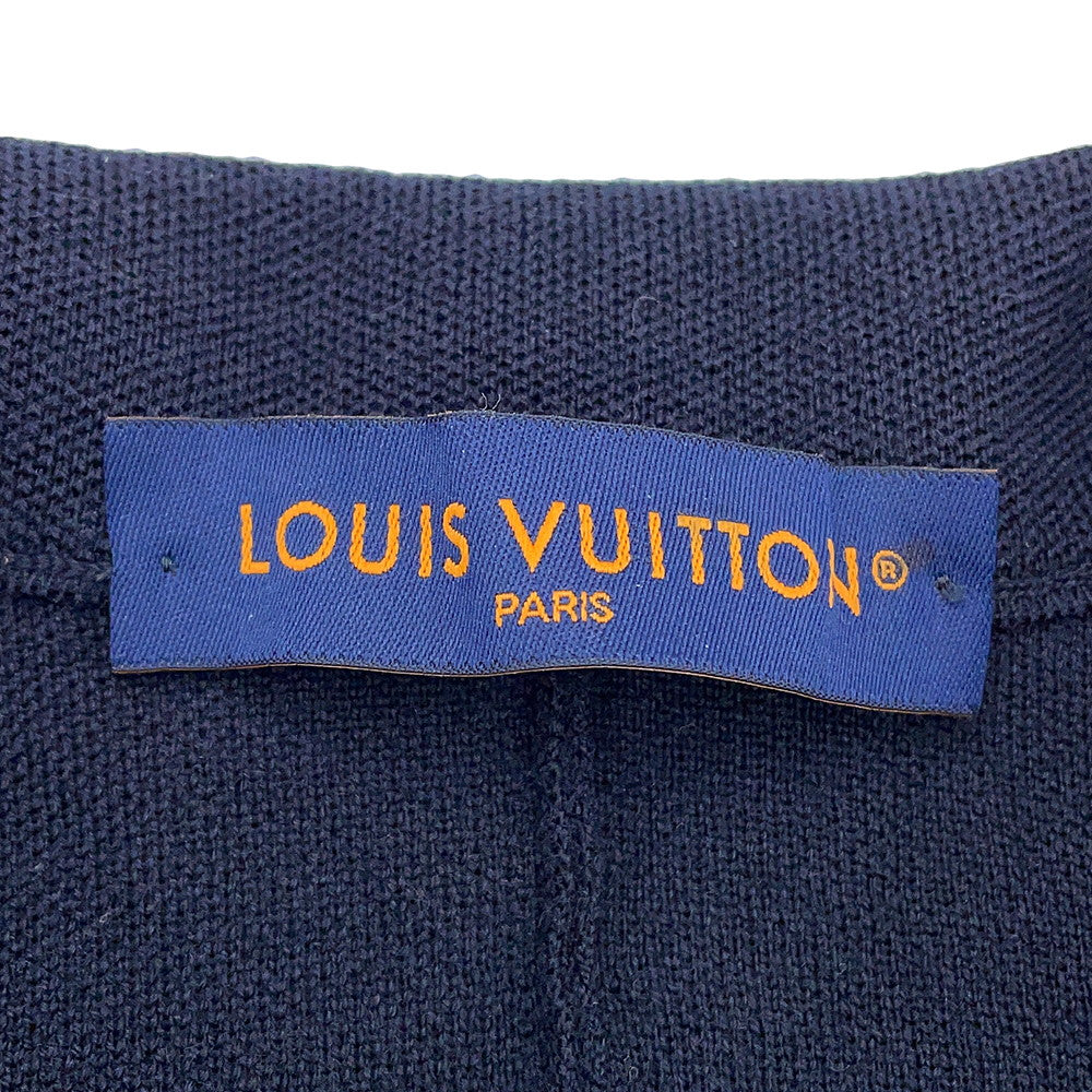 LOUIS VUITTON Monogram Jacket Size S Navy1ABJ5Y Wool 100%