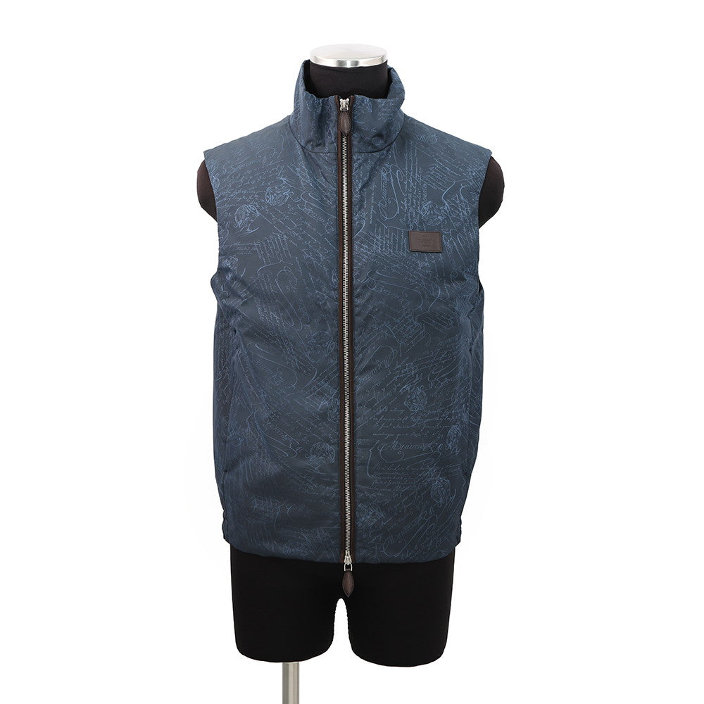 Berluti Scritto Best Warm-Up Jacket Size 46 Washed IndigoR24OGL19 Nylon100%