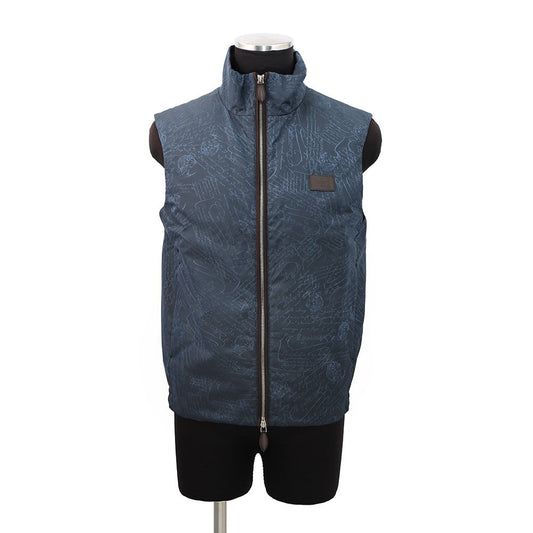 Berluti Scritto Best Warm-Up Jacket Size 46 Washed IndigoR24OGL19 Nylon100%