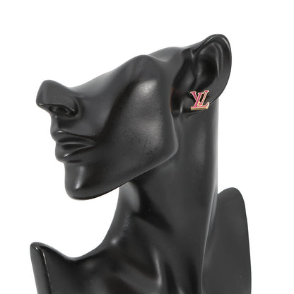 LOUIS VUITTON Earrings・LV Iconic Enamel Rose BallerineM01721 Gold Plated Enamel