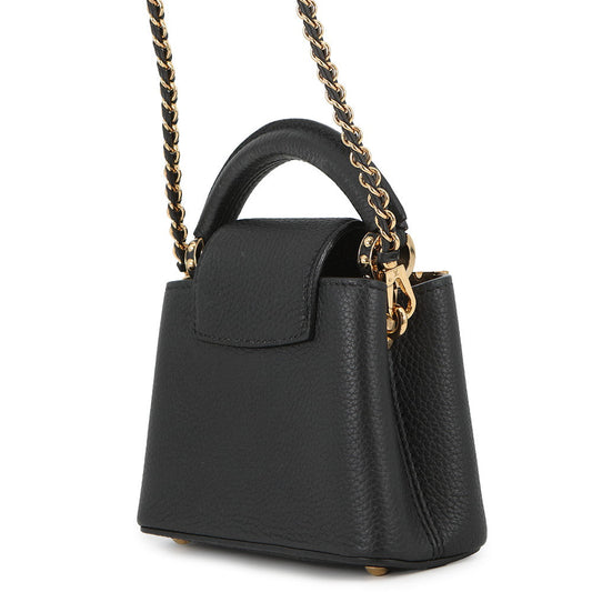 LOUIS VUITTON Capucines NoirM10166 Taurillon Leather Size NANO