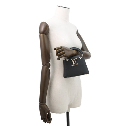 LOUIS VUITTON Capucines NoirM10166 Taurillon Leather Size NANO