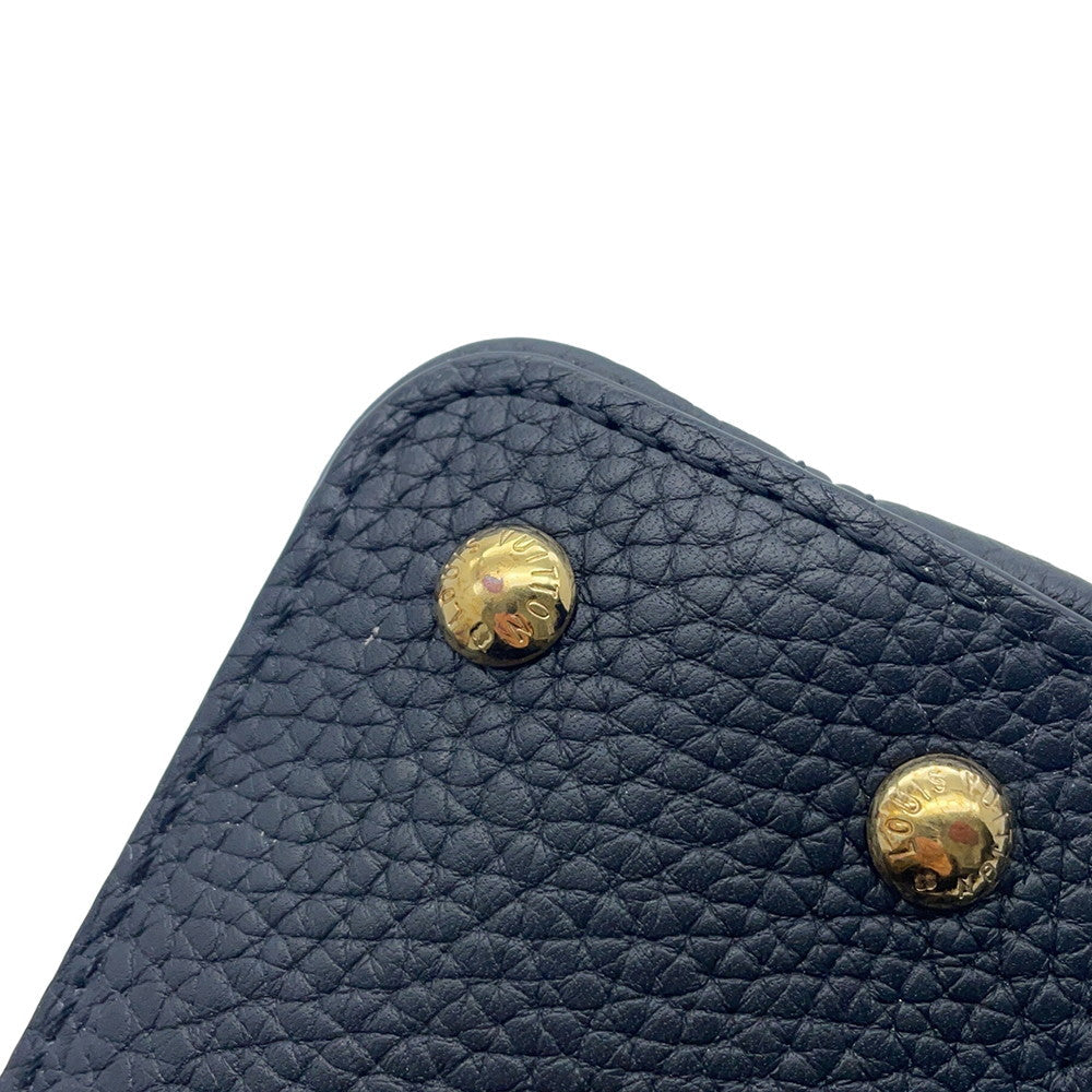 LOUIS VUITTON Capucines NoirM10166 Taurillon Leather Size NANO