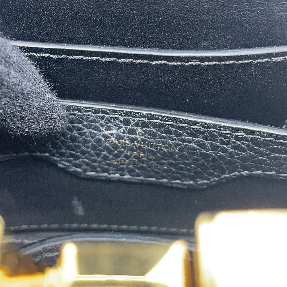 LOUIS VUITTON Capucines NoirM10166 Taurillon Leather Size NANO