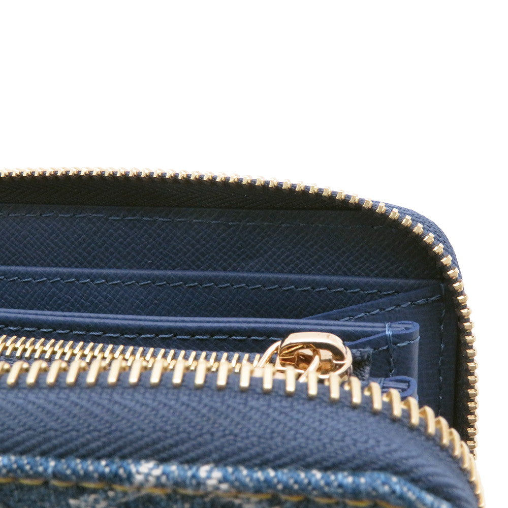 LOUIS VUITTON LV × TM Zippy Wallet BlueM23161 Monogram Cherry Denim