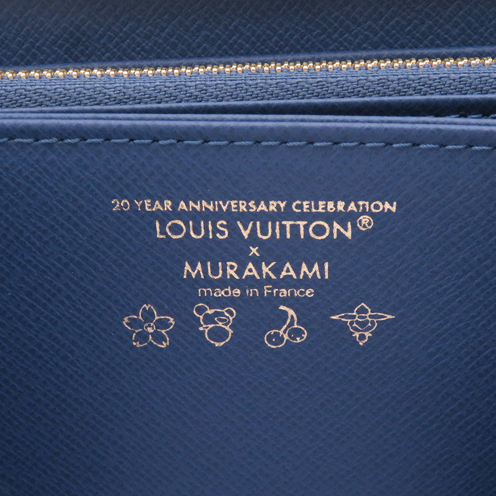 LOUIS VUITTON LV × TM Zippy Wallet BlueM23161 Monogram Cherry Denim