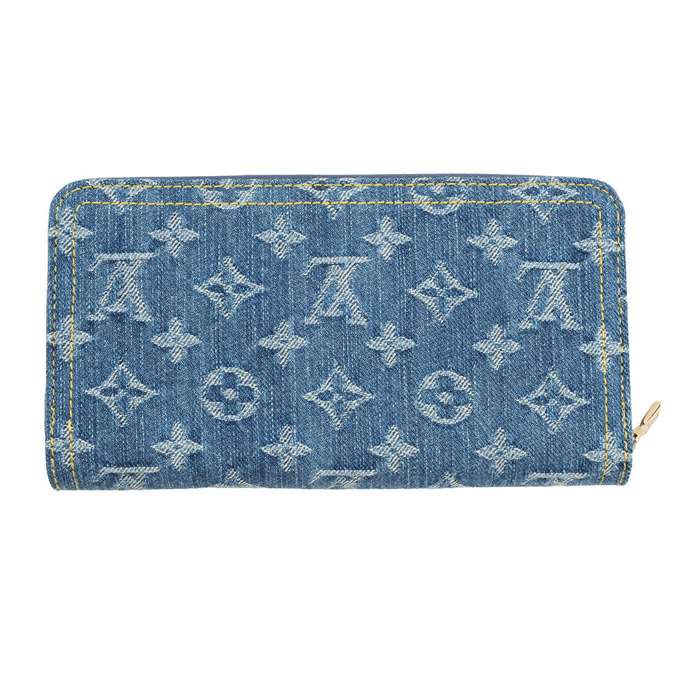 LOUIS VUITTON LV × TM Zippy Wallet BlueM23161 Monogram Cherry Denim